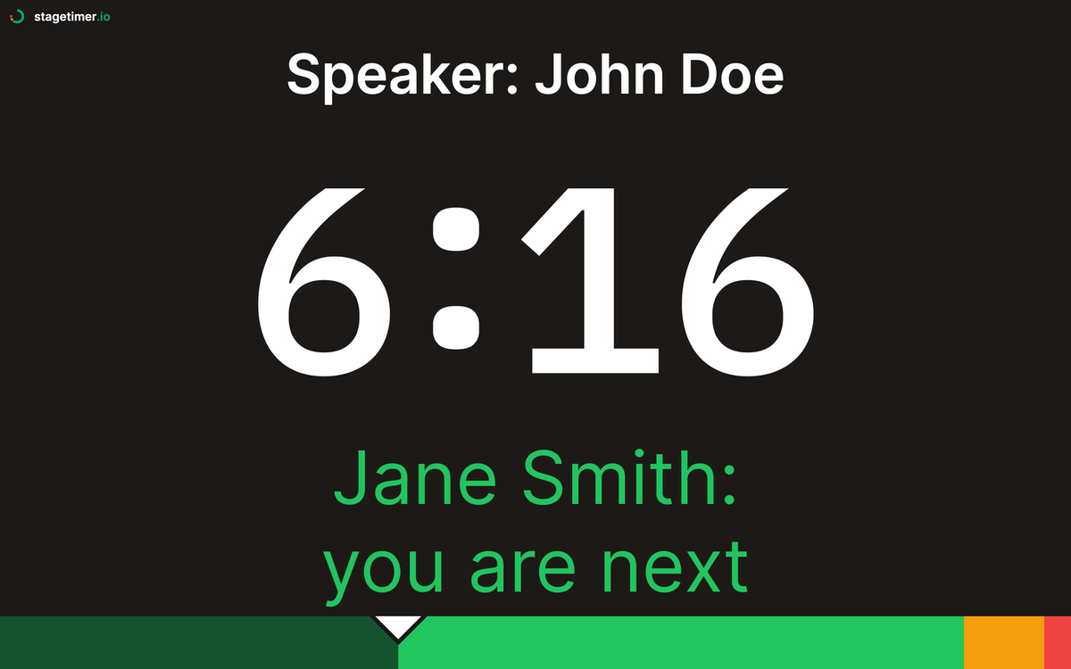 Show a timer and messages on the same screen