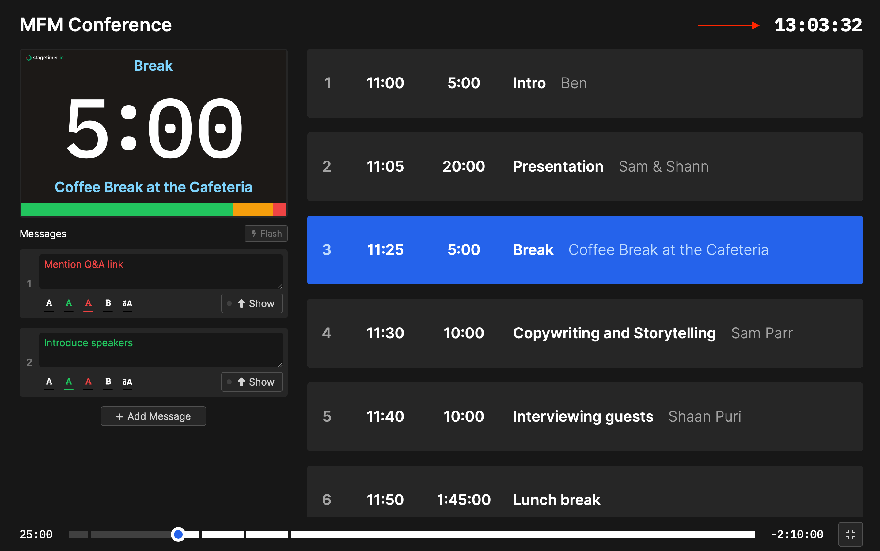 The time of day is automatically adjusted to the local timezone and browser settings